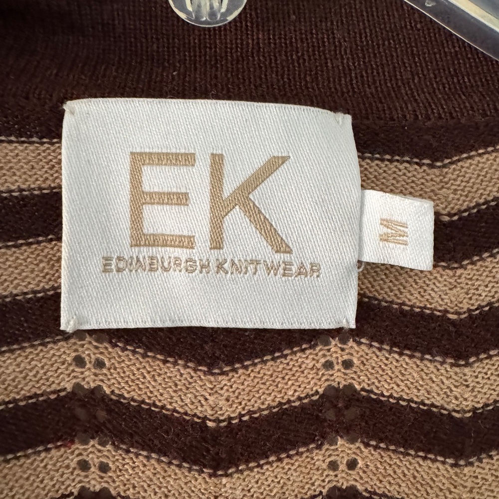 Edinburgh Knitwear Monte Carlo Stripe Cardigan - Picture 3 of 5